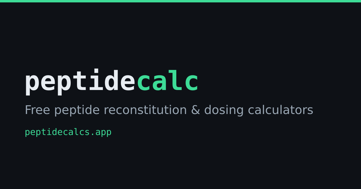 tirzepatide peptide reconstitution calculator How to Use Peptide Reconsintration